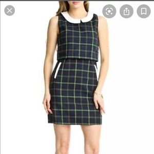 Modcloth Kling Plaid Collar Dress